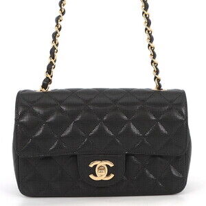 Chanel Chain Shoulder Bag Mini Matelassé 20 Coco Mark Leather A69900 CHANEL B...